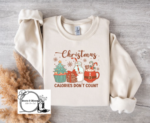 Christmas Calories Don't Count Crew Sweatshirt