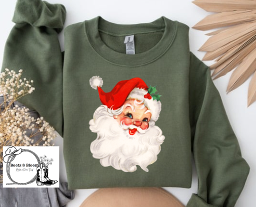 Vintage Santa Crew Sweatshirt